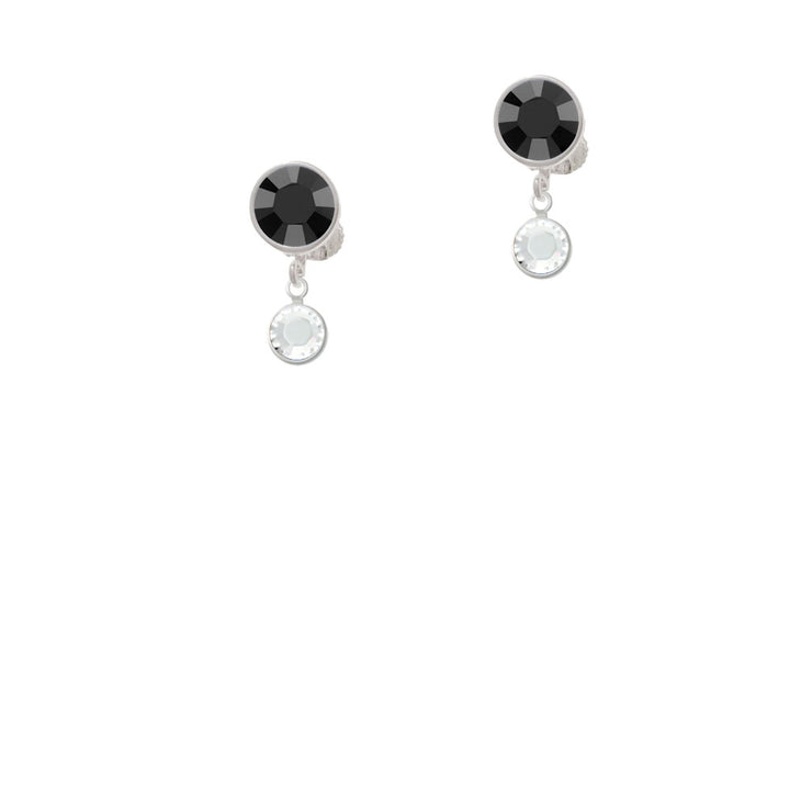 Crystal Clear Channel Drop Crystal Clip On Earrings Image 3