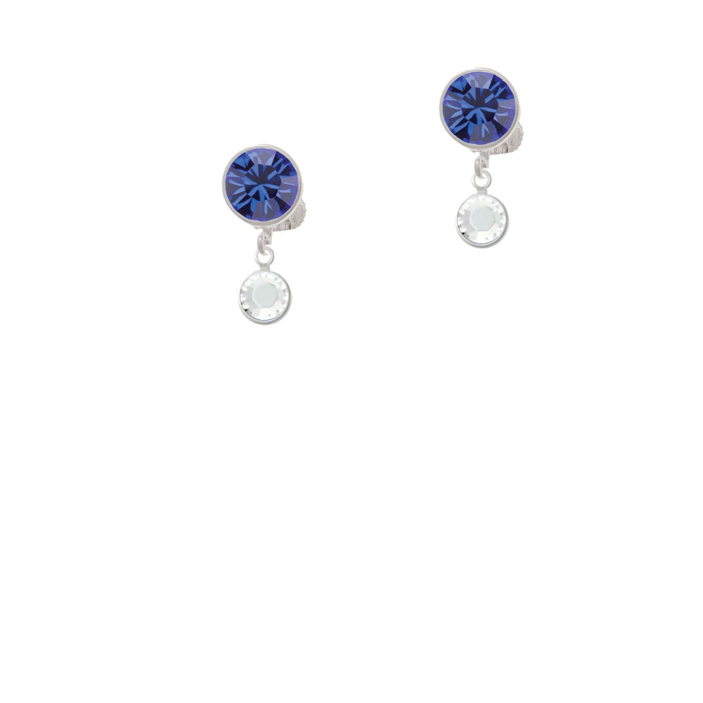 Crystal Clear Channel Drop Crystal Clip On Earrings Image 7