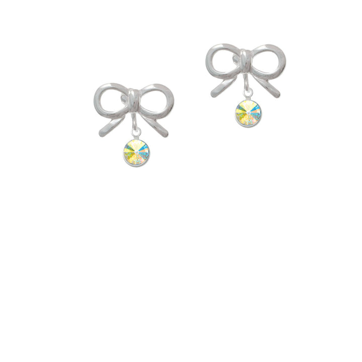 Crystal Clear AB Channel Drop Crystal Clip On Earrings Image 9