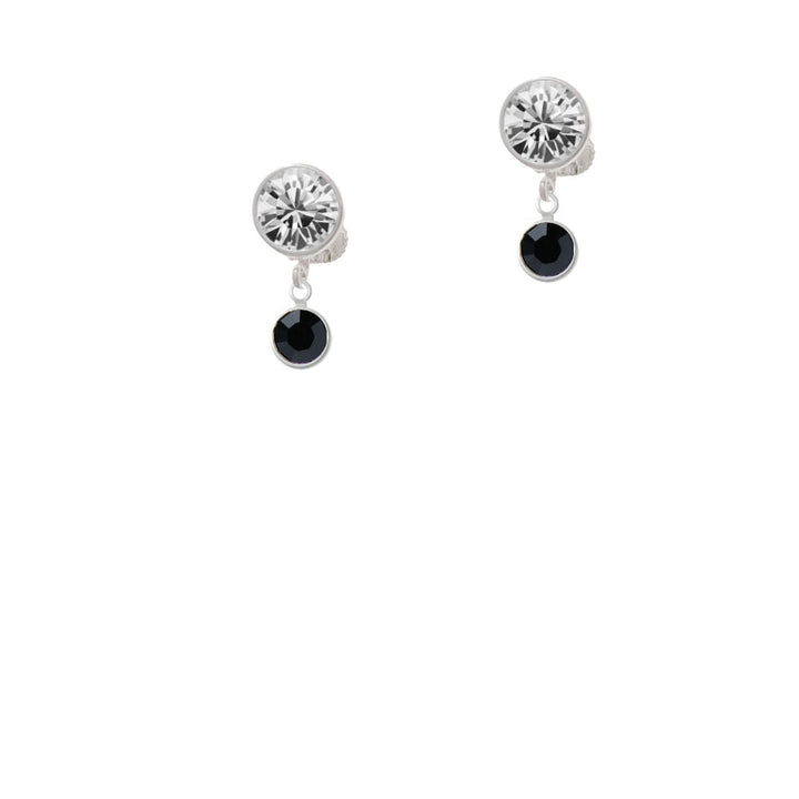 Crystal Black Channel Drop Crystal Clip On Earrings Image 1