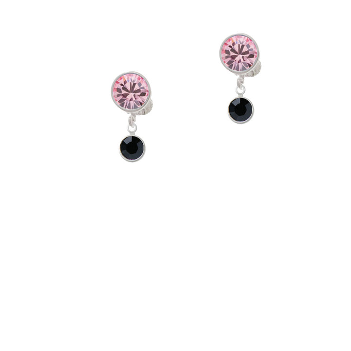 Crystal Black Channel Drop Crystal Clip On Earrings Image 4