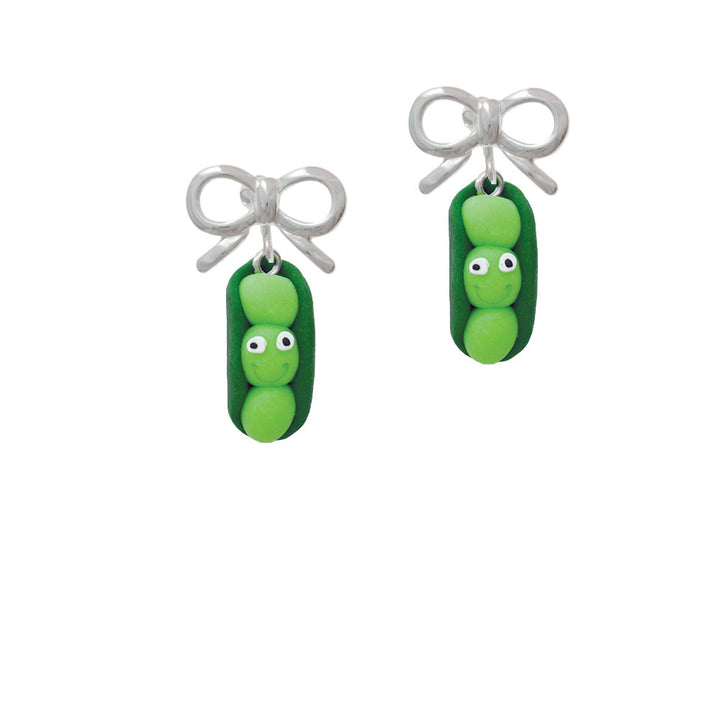 Fimo Clay Three Peas in a Pod Crystal Clip On Earrings Image 9