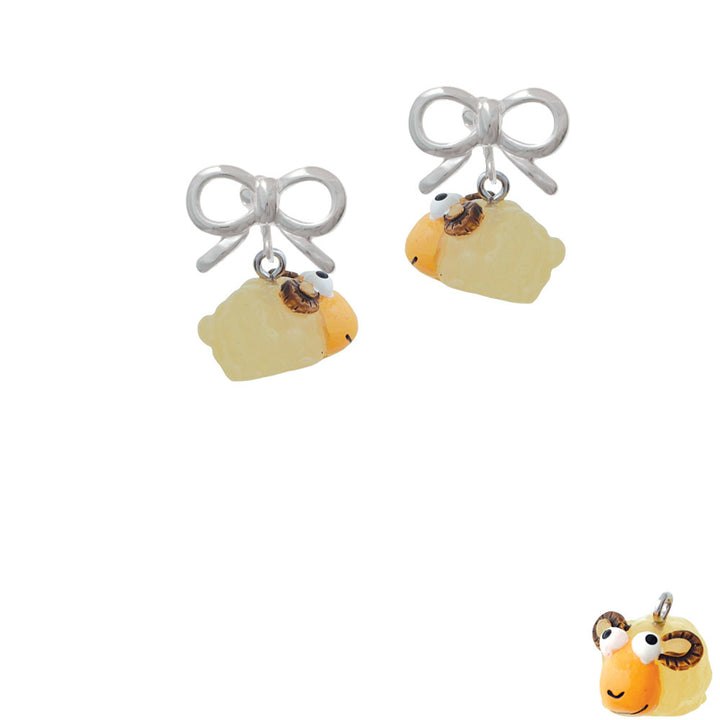 Resin Ram Crystal Clip On Earrings Image 9