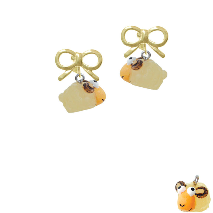 Resin Ram Crystal Clip On Earrings Image 10