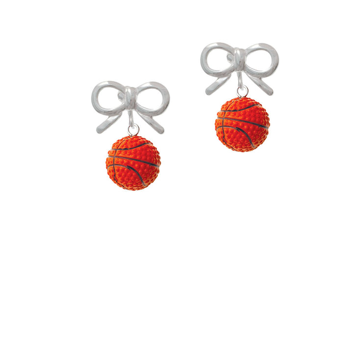 Resin Basketball Crystal Clip On Earrings Image 9