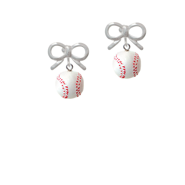 Resin 1/2" Baseball Crystal Clip On Earrings Image 9