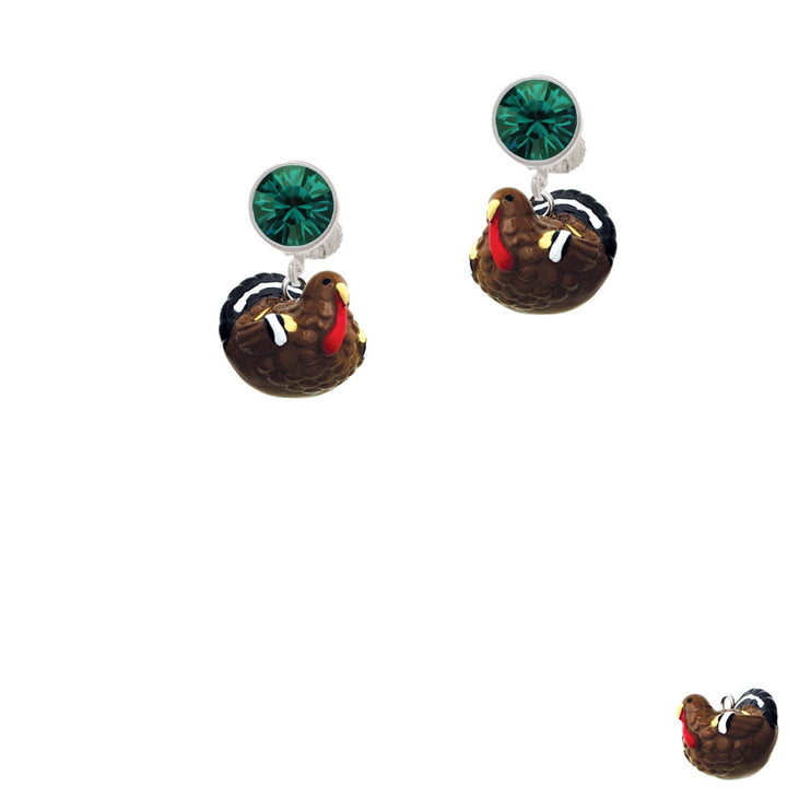 Resin Turkey Crystal Clip On Earrings Image 6