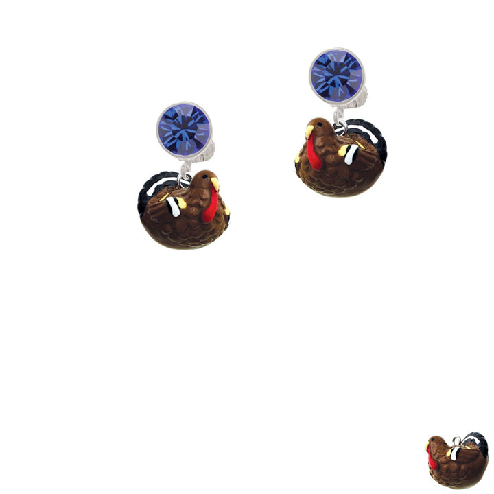 Resin Turkey Crystal Clip On Earrings Image 7