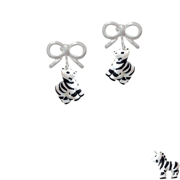 Resin Zebra Crystal Clip On Earrings Image 9