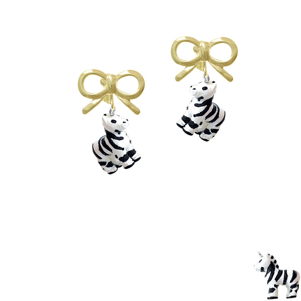 Resin Zebra Crystal Clip On Earrings Image 10