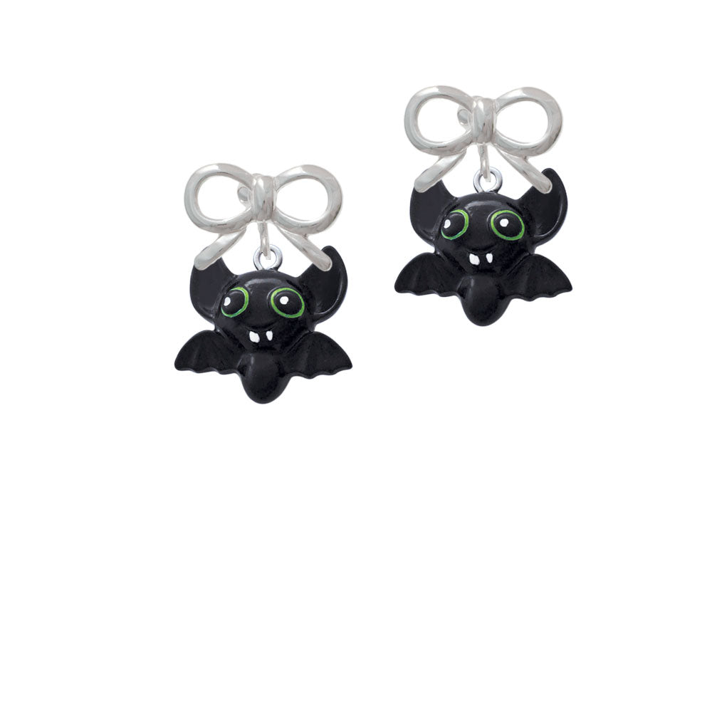 Resin Bat Buddy Crystal Clip On Earrings Image 9