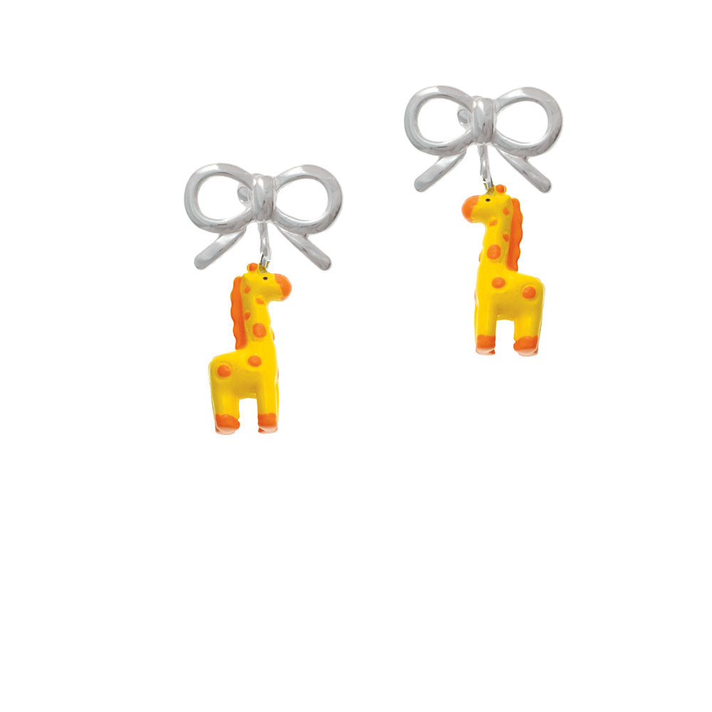 Resin Yellow Geronimo the Giraffe Crystal Clip On Earrings Image 9