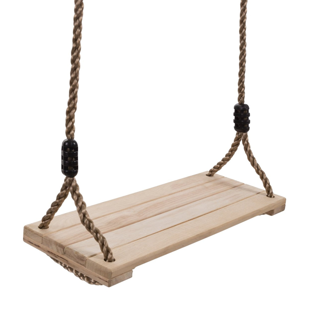 Hey! Play Wooden Tree Swing for Kids 68 Inch Ropes Outdoor Playset Toddler Swing Image 1