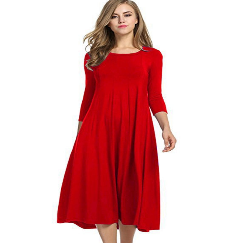 Round Neck Big Dress Image 2