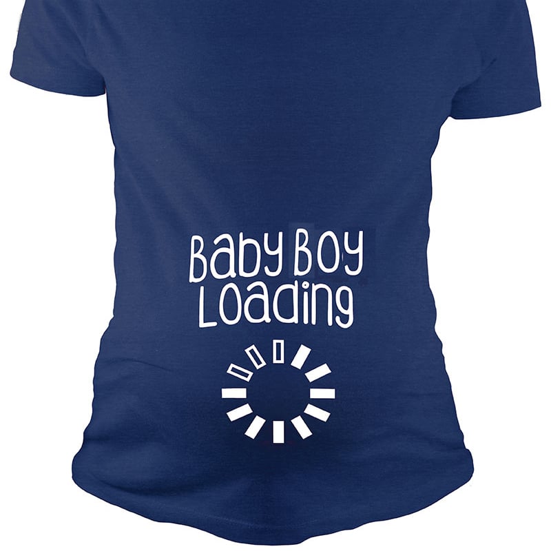 Maternity Short Sleeve T-shirt - Baby Loading... Image 1