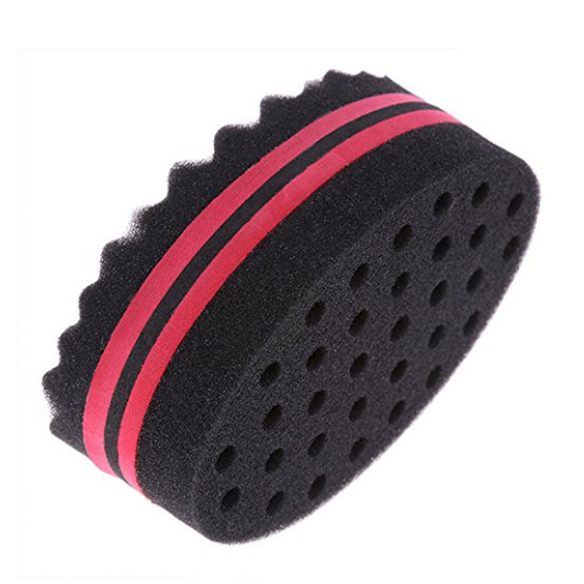 Double Sided Barber Hair Brush Sponge Dreads Locking Twists Coil Curl Wave Image 2