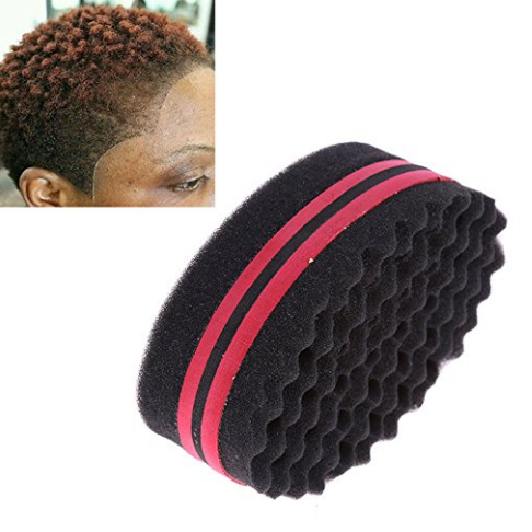 Double Sided Barber Hair Brush Sponge Dreads Locking Twists Coil Curl Wave Image 4