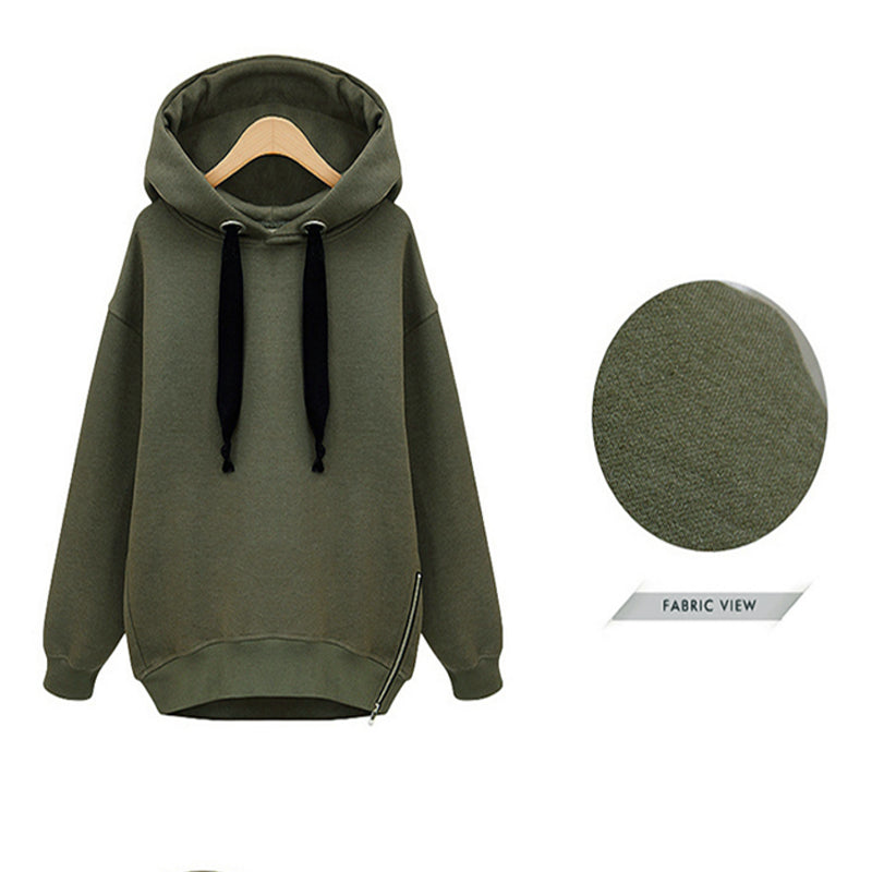 Hooded Large Size Thick Sweater Image 3