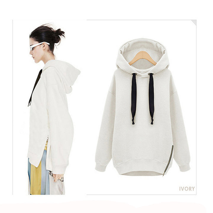 Hooded Large Size Thick Sweater Image 2