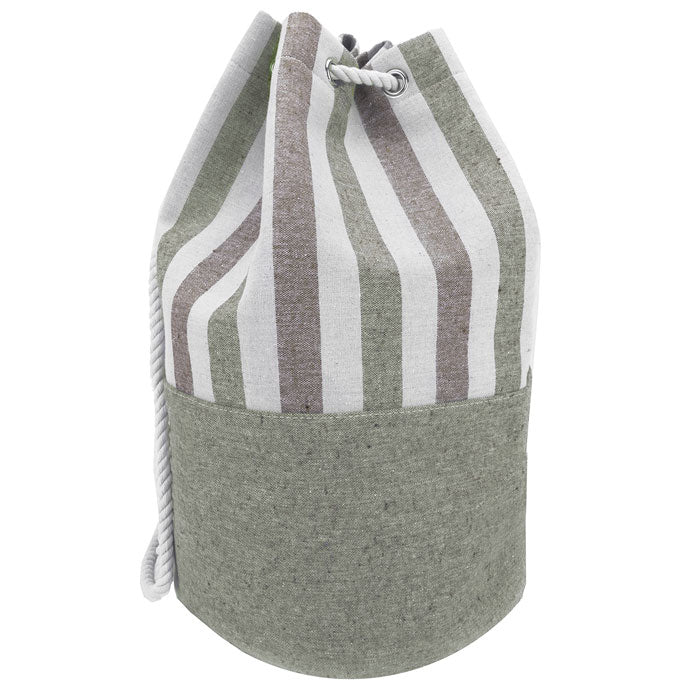 Eshma Mardini Striped Canvas Beach Bag - Backpack - Inside Lining - Eco Friendly Image 4