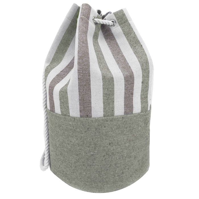 Eshma Mardini Striped Canvas Beach Bag - Backpack - Inside Lining - Eco Friendly Image 1