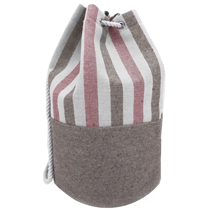 Eshma Mardini Striped Canvas Beach Bag - Backpack - Inside Lining - Eco Friendly Image 4