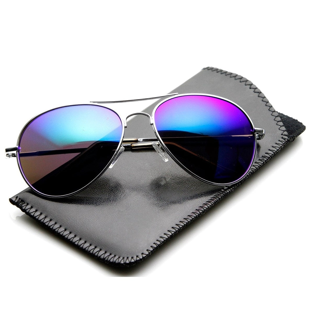 Eyewear Sleeve Smooth Faux Leather Sunglasses Slip-in Case Image 2