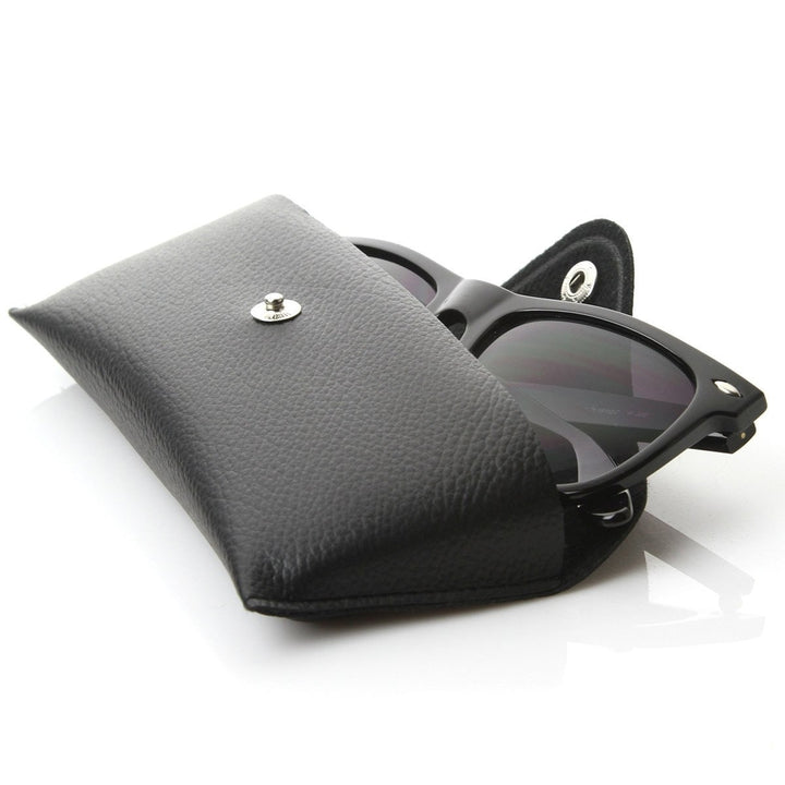 Retro Vinyl Protective Hard Sunglass Eyewear Case w/ Snap Closure Image 4