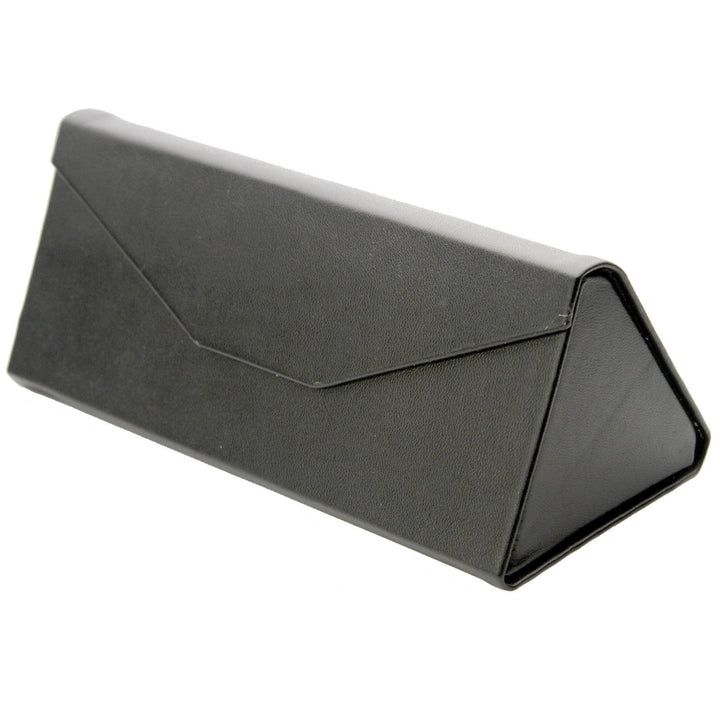 Tri-Case - Foldable Low Profile Leather Magnetic Triangular Sunglasses Eyeglasses Case Image 2