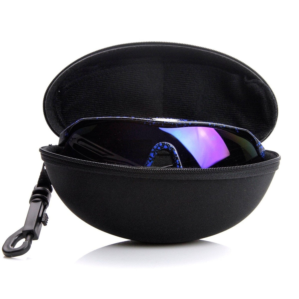 Zipper Nylon Capsule Sunglasses Eyewear Case With Key Chain And Belt Holder Image 2