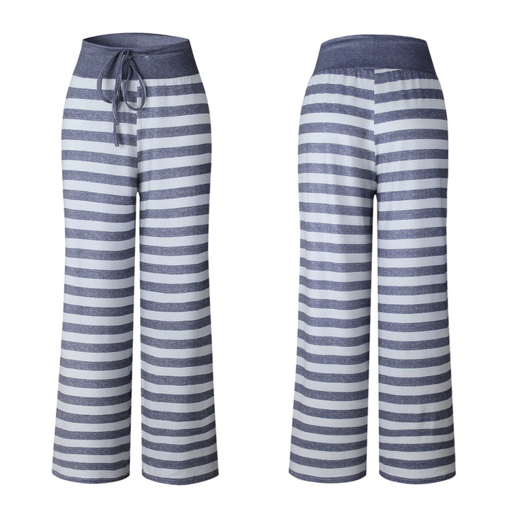 Striped Casual Wide Leg Pants Image 4