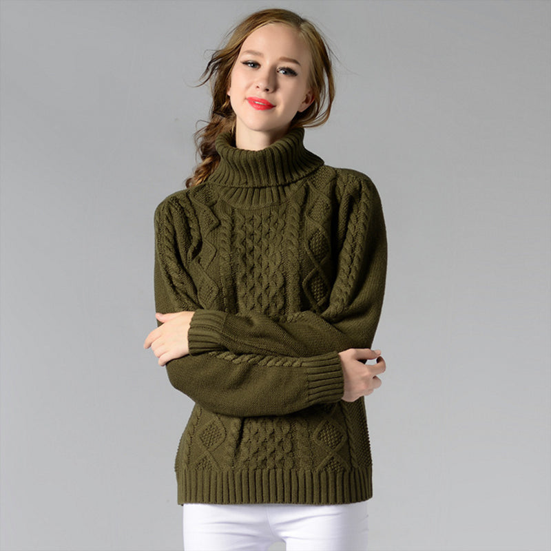 High-Necked Knit Sweater Primer Shirt Image 4