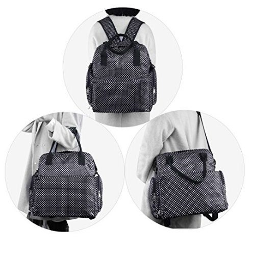 Backpack Diaper Bag Waterproof Baby Nappy Bag Mom Bag for Mom and Dad Fit Stroller Image 4