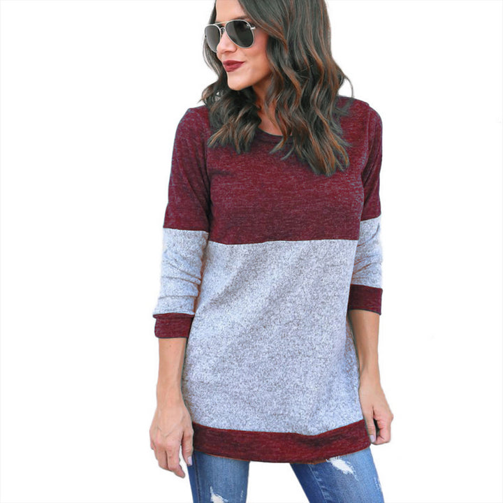 Sexy Stitching Sweater Image 2