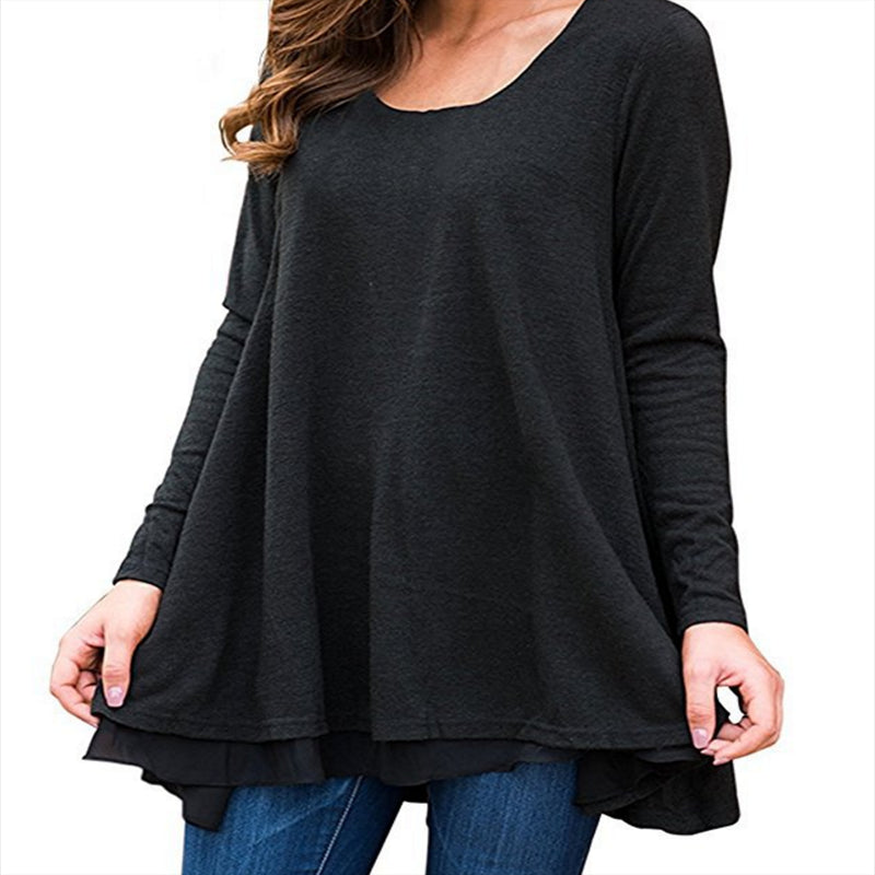 Round Neck Long Sleeve Dress Image 2