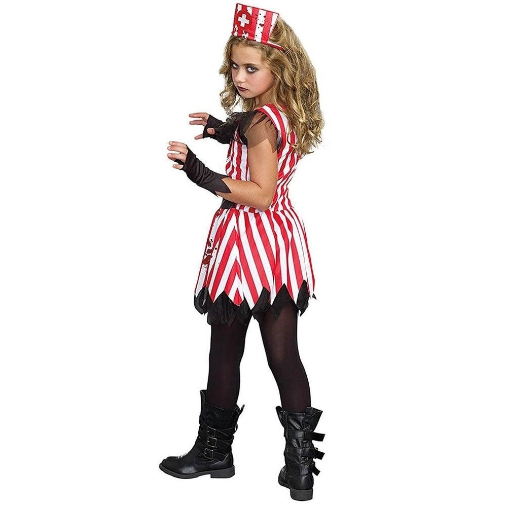 Zombie Candy Striper Girls size S 6-8 Blood Splattered Nurse Dress Outfit Dreamgirl Image 2