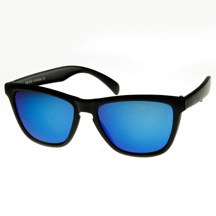Action Sports Color Mirror Lens Modified Horn Rimmed Sunglasses Image 4