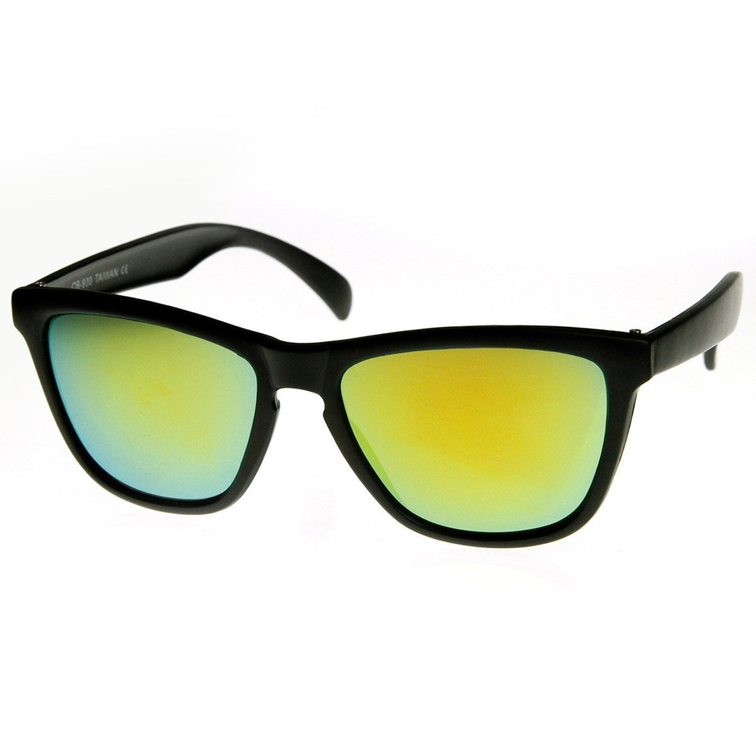 Action Sports Color Mirror Lens Modified Horn Rimmed Sunglasses Image 6