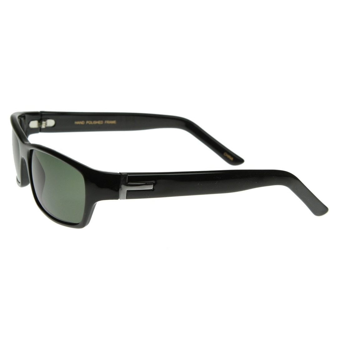 Basic Modern Casual Lifestyle Rectangle Sunglasses G-15 Lens Image 3