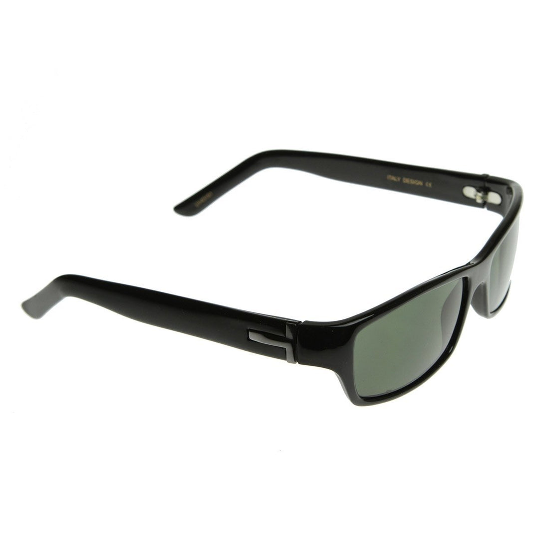 Basic Modern Casual Lifestyle Rectangle Sunglasses G-15 Lens Image 4