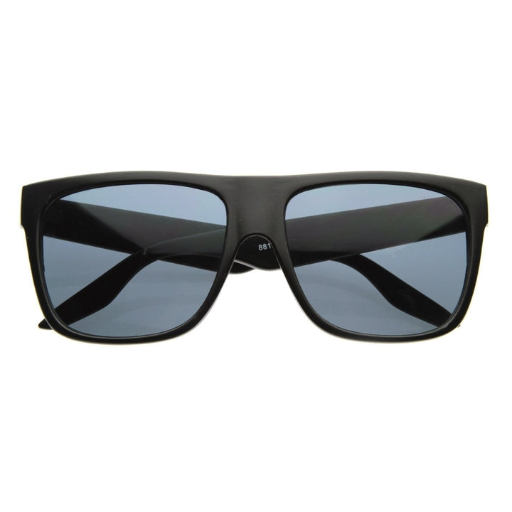 Casual Shades Menswear Plastic Flat Top Horn Rimmed Style Sunglasses Eyewear Image 1
