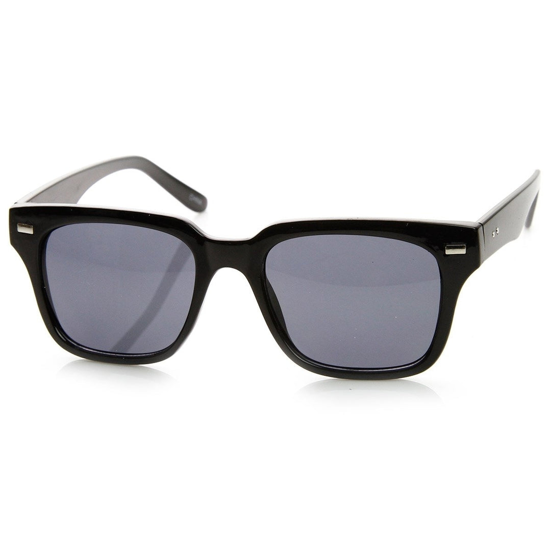 Casual Horned Rim Square Frame Retro Horn Rimmed Sunglasses Image 4