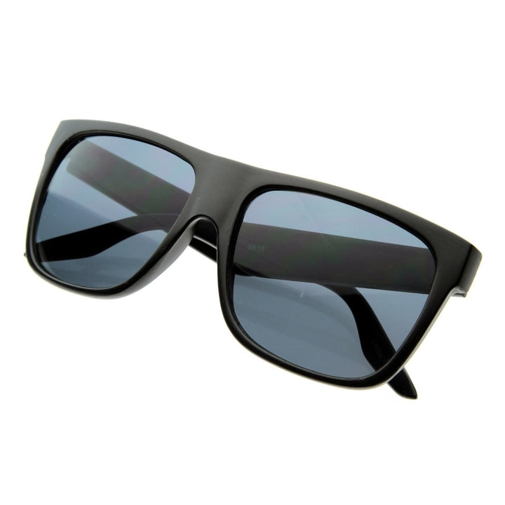 Casual Shades Menswear Plastic Flat Top Horn Rimmed Style Sunglasses Eyewear Image 4