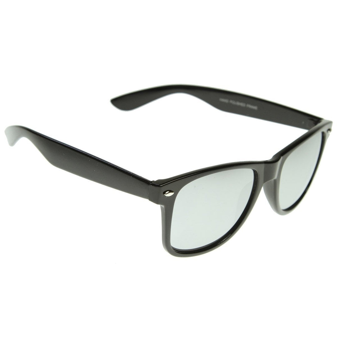 Classic Retro Horn Rimmed Sunglasses Mirrored Lenses UV Protection Acetate Frame Image 4