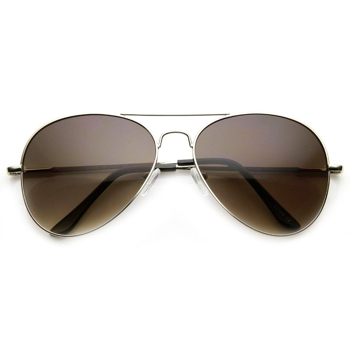 Classic Tear Drop Spring Temple Wire Metal Aviator Sunglasses 58mm Image 1