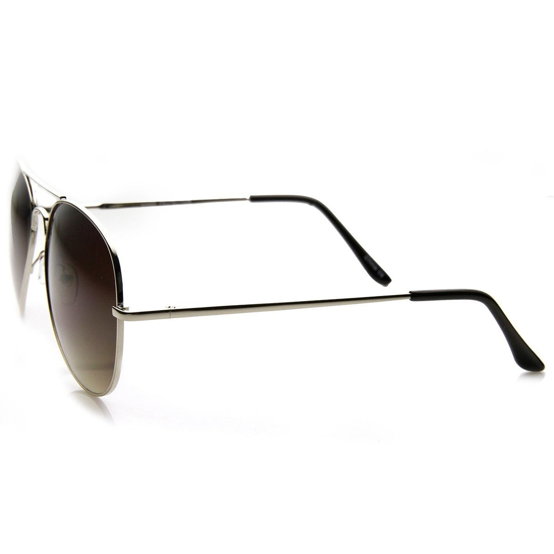 Classic Tear Drop Spring Temple Wire Metal Aviator Sunglasses 58mm Image 3