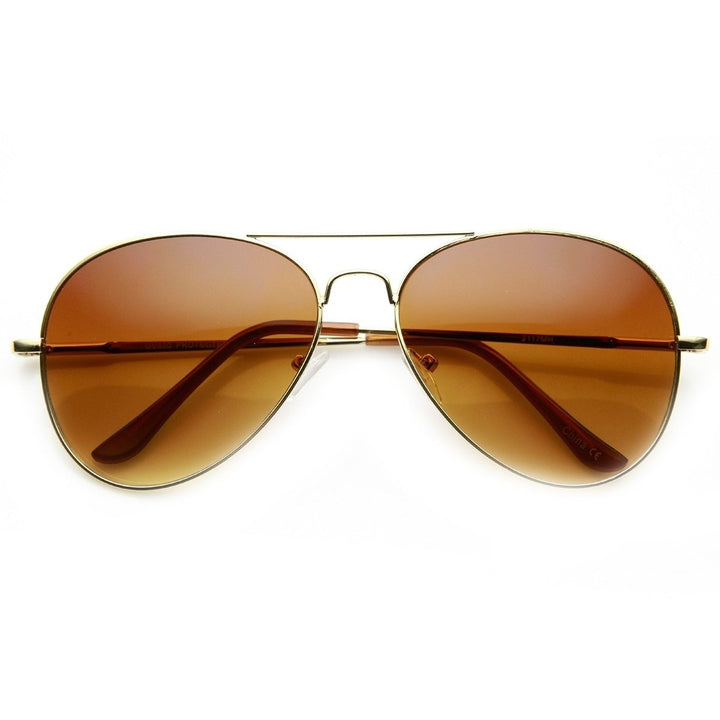 Classic Tear Drop Spring Temple Wire Metal Aviator Sunglasses 58mm Image 4