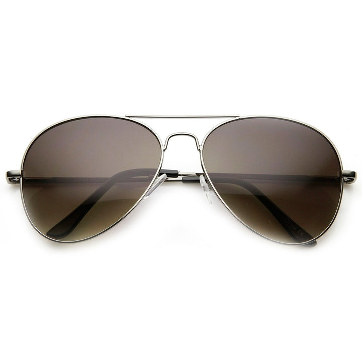 Classic Tear Drop Spring Temple Wire Metal Aviator Sunglasses 58mm Image 6