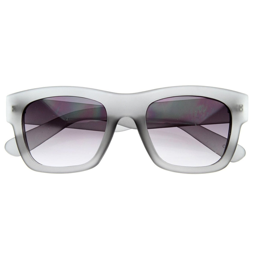 Designer Inspired Hispter Fashion Soft Finish Bold Horn Rimmed Sunglasses Image 1