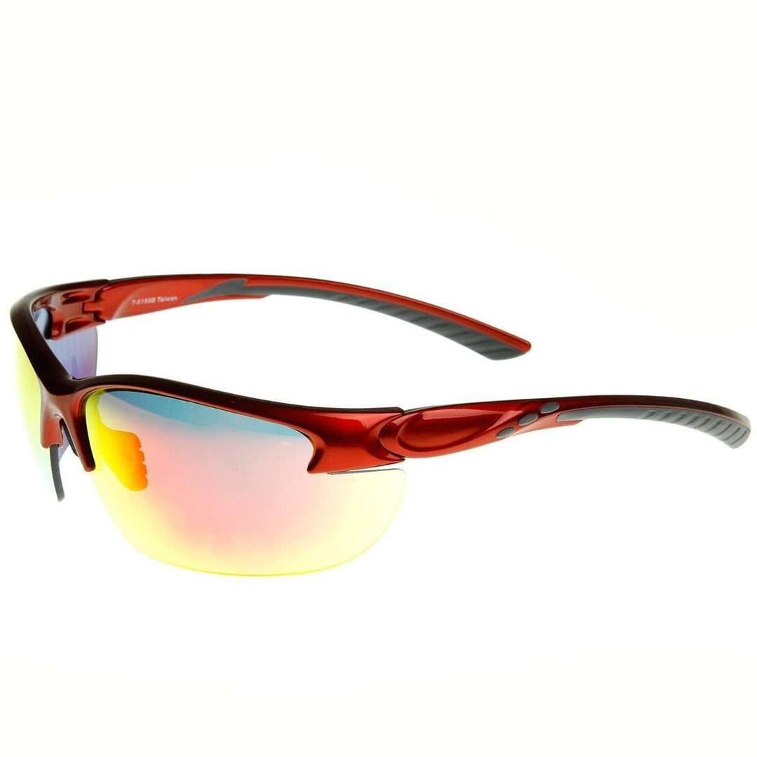 TR-90 Half Frame Sports Sunglasses Shatterproof UV Protection Lightweight Durable Image 3